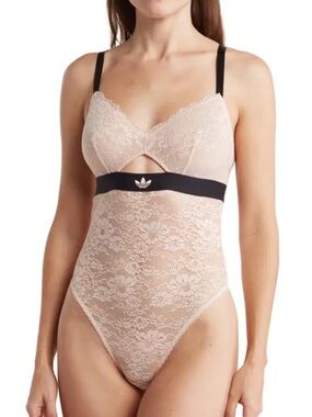 Adidas NWT Originals Lace Bodysuit In Peach Whip Size 2X